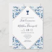 Eerste uitnodiging voor blauwe groene schuimsteen (Voorkant)