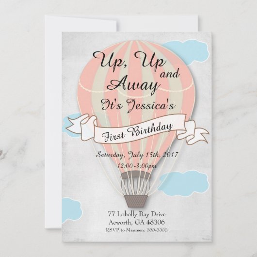 Eerste uitnodiging voor de ballonvaardige ballonva (Voorkant)