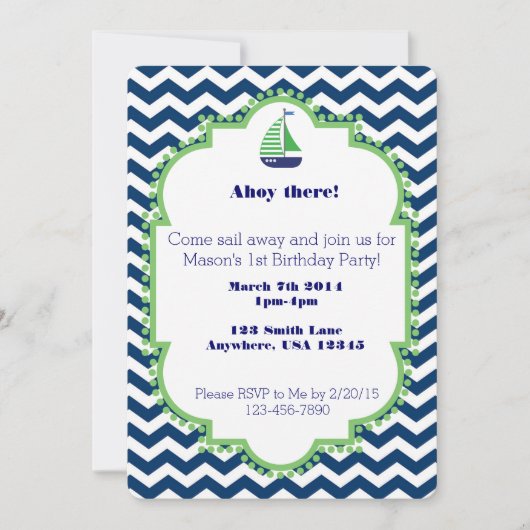 Eerste uitnodiging voor de dag van geboorte (Voorkant)