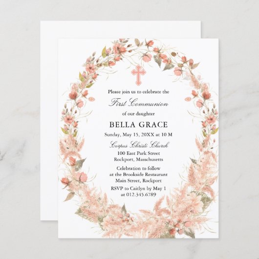 Eerste uitnodiging voor de eerste communautariseri (Voorkant / Achterkant)