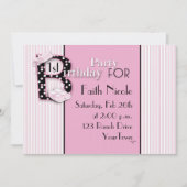 Eerste uitnodiging voor de geboorte van Baby Girl (Voorkant)