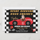 Eerste uitnodiging voor de geboorte van de auto (Voorkant)