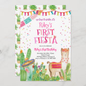 Eerste uitnodiging voor de geboorte van Fiesta Lla (Voorkant / Achterkant)