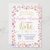 Eerste uitnodiging voor de geboorte van Girl (Voorkant)