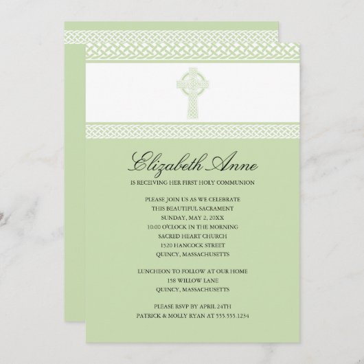 Eerste uitnodiging voor de Heilige Communie (Voorkant / Achterkant)