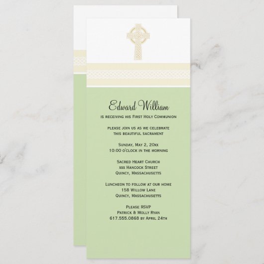 Eerste uitnodiging voor de Heilige Communie (Voorkant / Achterkant)