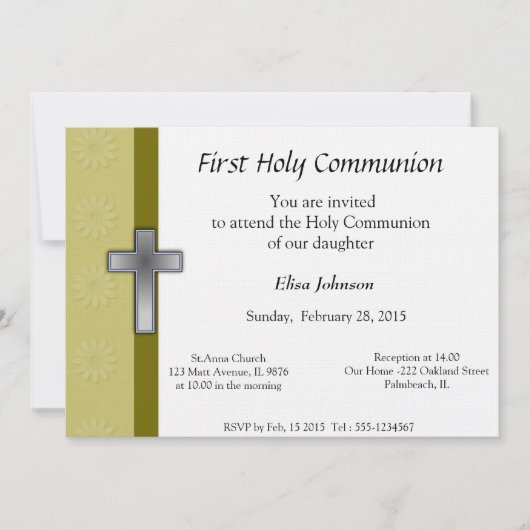 Eerste uitnodiging voor de Heilige Communie (Voorkant)