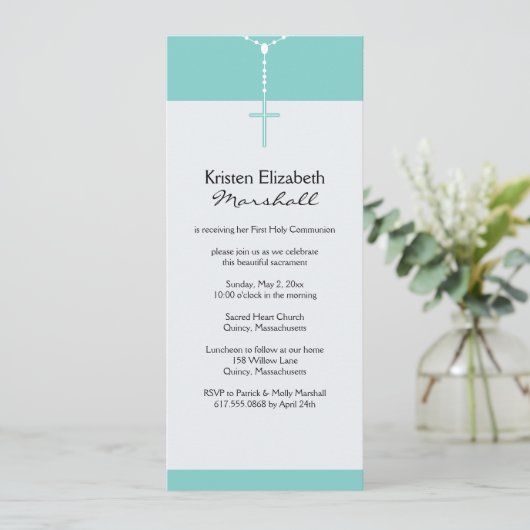 Eerste uitnodiging voor de Heilige Communie (Staand voorkant)
