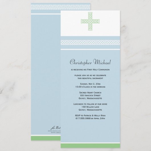Eerste uitnodiging voor de Heilige Communie (Voorkant / Achterkant)