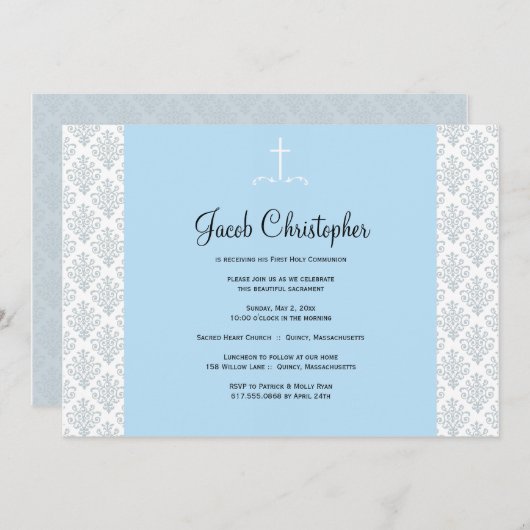 Eerste uitnodiging voor de Heilige Communie (Voorkant / Achterkant)