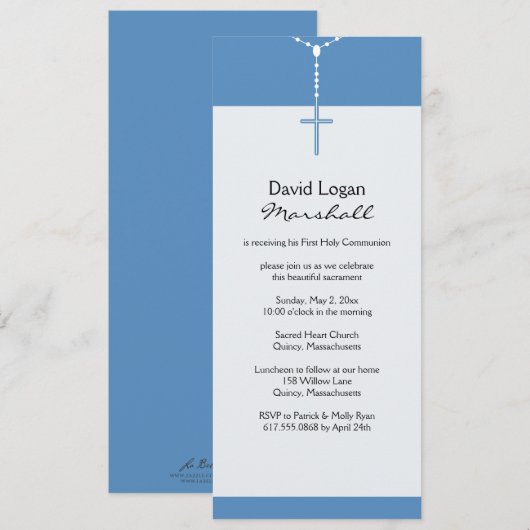 Eerste uitnodiging voor de Heilige Communie (Voorkant / Achterkant)
