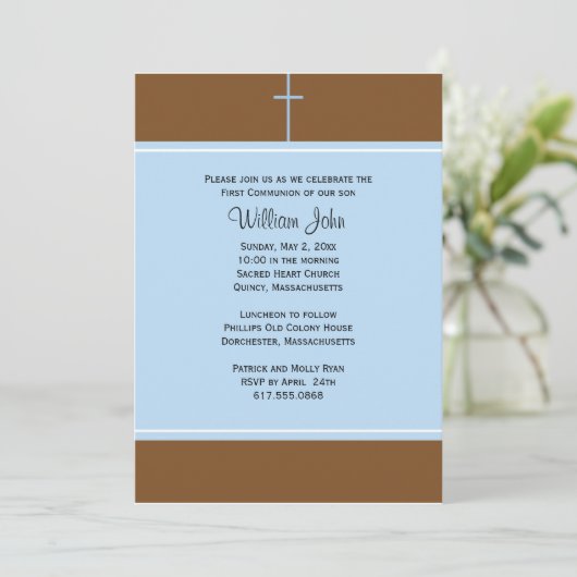 Eerste uitnodiging voor de Heilige Communie (Staand voorkant)