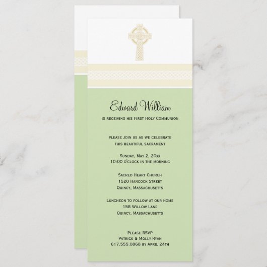 Eerste uitnodiging voor de Heilige Communie (Voorkant / Achterkant)