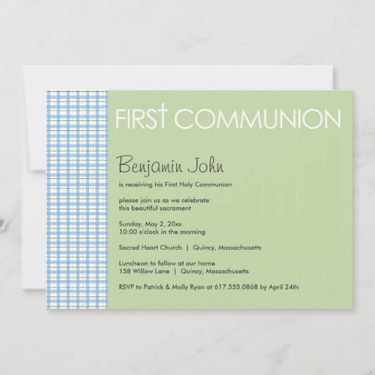 Eerste uitnodiging voor de Heilige Communie (Voorkant)