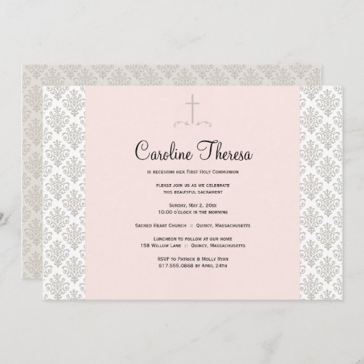 Eerste uitnodiging voor de Heilige Communie (Voorkant / Achterkant)