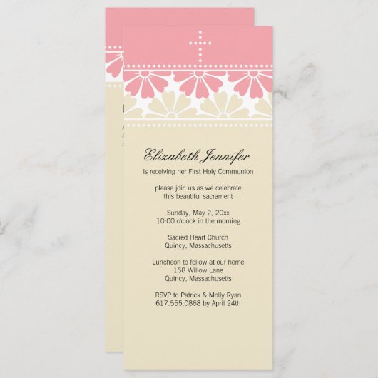 Eerste uitnodiging voor de Heilige Communie (Voorkant / Achterkant)