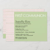 Eerste uitnodiging voor de Heilige Communie (Voorkant / Achterkant)