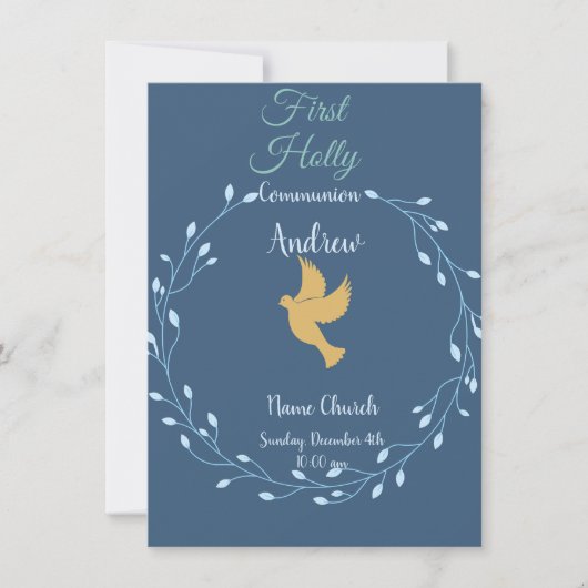 Eerste uitnodiging voor de Heilige Communie (Voorkant)