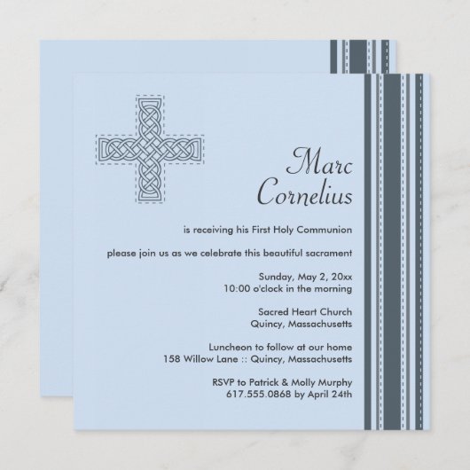 Eerste uitnodiging voor de Heilige Communie (Voorkant / Achterkant)