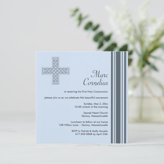 Eerste uitnodiging voor de Heilige Communie (Staand voorkant)