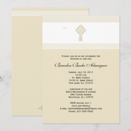 Eerste uitnodiging voor de Heilige Communie (Voorkant / Achterkant)