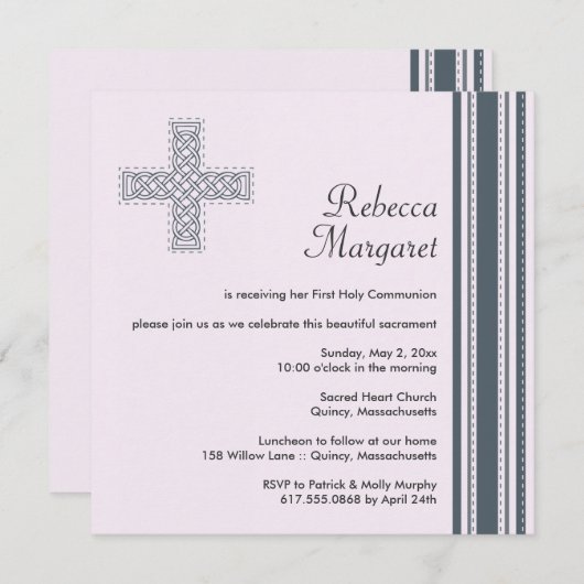 Eerste uitnodiging voor de Heilige Communie (Voorkant / Achterkant)