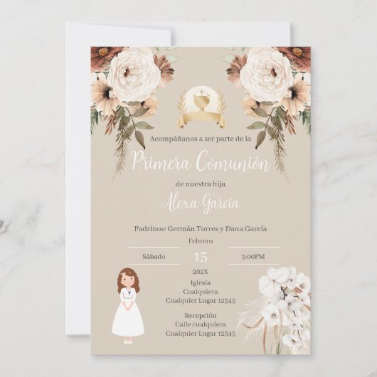 Eerste uitnodiging voor de Heilige Communie (Voorkant)