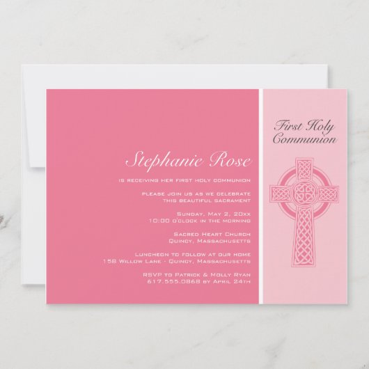 Eerste uitnodiging voor de Heilige Communie (Voorkant)