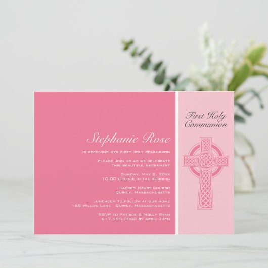 Eerste uitnodiging voor de Heilige Communie (Staand voorkant)
