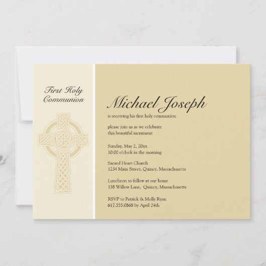 Eerste uitnodiging voor de Heilige Communie (Voorkant)
