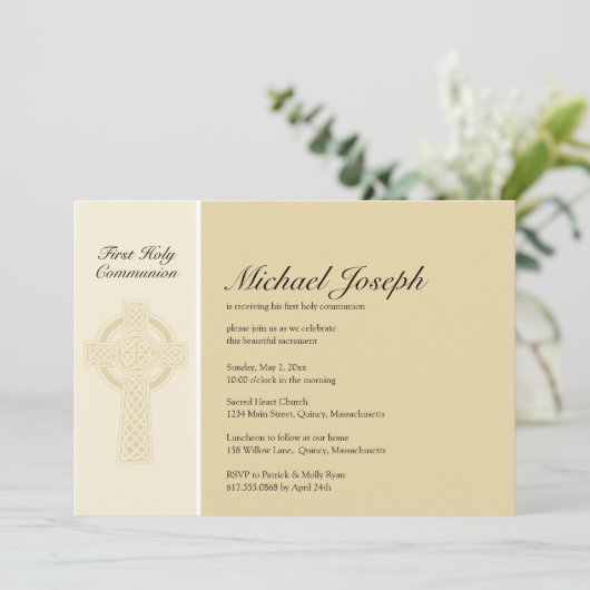 Eerste uitnodiging voor de Heilige Communie (Staand voorkant)