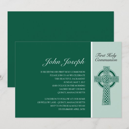 Eerste uitnodiging voor de Heilige Communie (Voorkant / Achterkant)