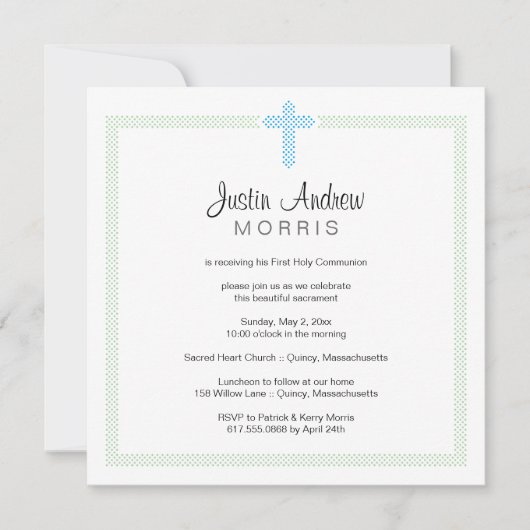 Eerste uitnodiging voor de Heilige Communie (Voorkant)