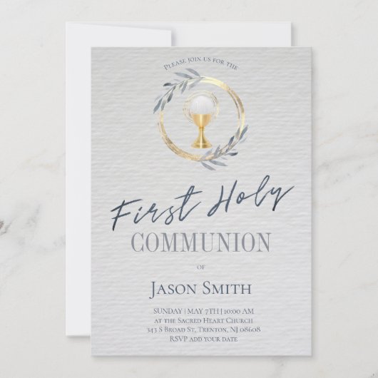 Eerste uitnodiging voor de Heilige Communie (Voorkant)