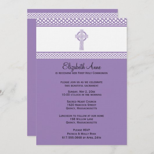 Eerste uitnodiging voor de Heilige Communie (Voorkant / Achterkant)