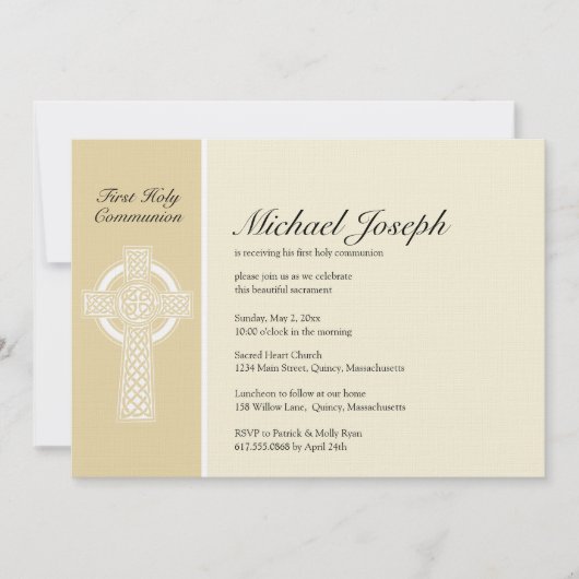 Eerste uitnodiging voor de Heilige Communie (Voorkant)
