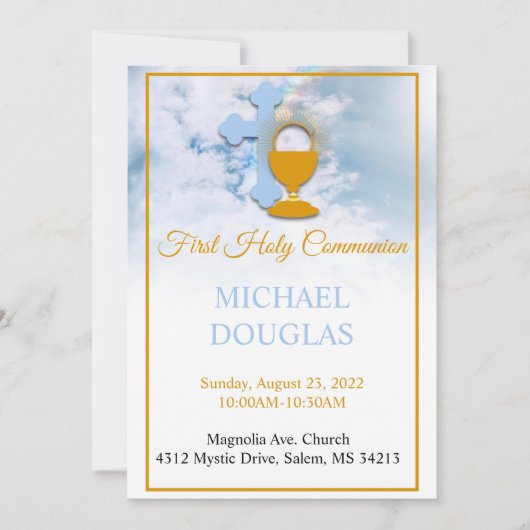 Eerste uitnodiging voor de Heilige Communie (Voorkant)