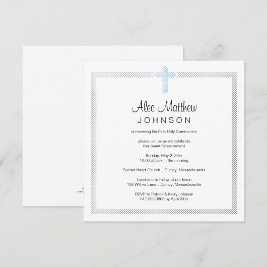 Eerste uitnodiging voor de Heilige Communie (Voorkant / Achterkant)