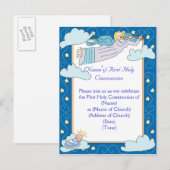 Eerste uitnodiging voor de Heilige Communie Briefkaart (Voorkant / Achterkant)