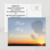 Eerste uitnodiging voor de Heilige Communie Briefkaart (Voorkant / Achterkant)