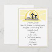 Eerste uitnodiging voor de Heilige Communie Briefkaart (Voorkant / Achterkant)