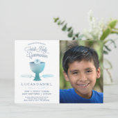 Eerste uitnodiging voor de Heilige Communie - Foto (Staand voorkant)