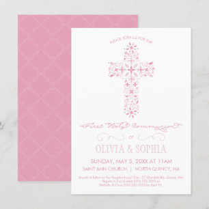 Eerste uitnodiging voor de Heilige Communie - Girl