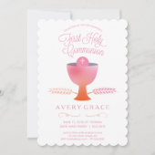 Eerste uitnodiging voor de Heilige Communie - Girl (Voorkant)