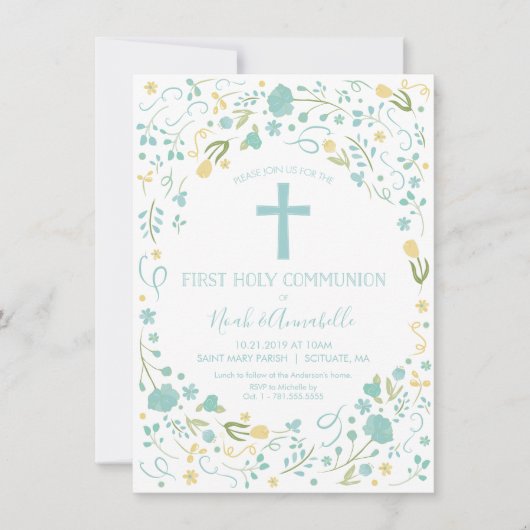 Eerste uitnodiging voor de Heilige Communie - Jong (Voorkant)