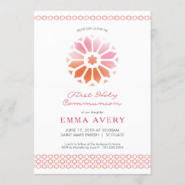 Eerste uitnodiging voor de Heilige Communie, meisj