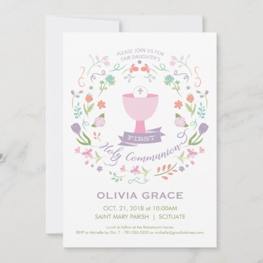 Eerste uitnodiging voor de Heilige Communie, uitno (Voorkant)