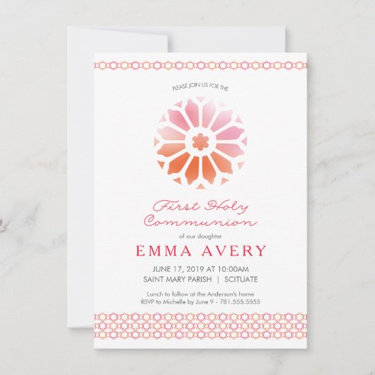 Eerste uitnodiging voor de Heilige Communie, uitno (Voorkant)