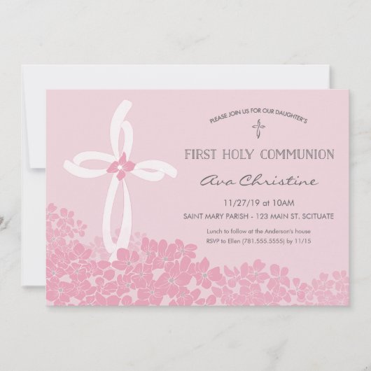 Eerste uitnodiging voor de Heilige Communie van Gi (Voorkant)