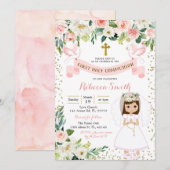 Eerste uitnodiging voor de Heilige Communie voor R (Voorkant / Achterkant)